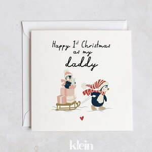 Carte Premier Noël comme papa, 1ère carte de Noël, carte de Noël pour papa, premier Noël de bébé, nouveau-né à papa