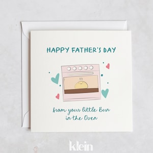 Tarjeta del primer día del padre de Bun In The Oven 2024, tarjeta del primer día del padre del bebé, regalo del primer día del padre, feliz primer día del padre de Bump