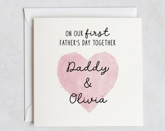 Personalised First Fathers Day Card, Daddy and Baby Card, 1st Father's Day Card From Daughter, New Dad Card, Card For Daddy