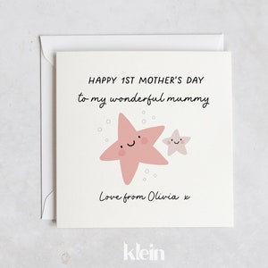 Cartão personalizado de feliz primeiro dia das mães, primeiro cartão de dia das mães, para minha mamãe maravilhosa, cartão de mãe