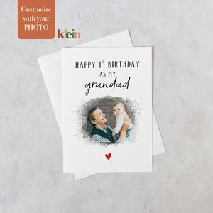 Joyeux 1er anniversaire en tant que grand-père, carte d'anniversaire personnalisée pour grand-père, carte pour grand-père de bébé, carte d'anniversaire pour grand-père