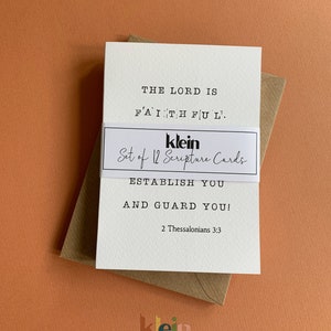 Set van 12 christelijke kaarten, wenskaarten bijbelteksten, verjaardagskaarten schrifttekst, christelijke kaarten, schriftkaarten, bemoedigende kaarten