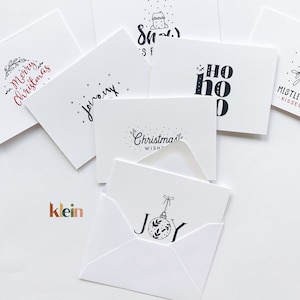 12er Set Mini-Weihnachtskarten, Weihnachtskarten Pack, kleine Mini-Weihnachtskarten