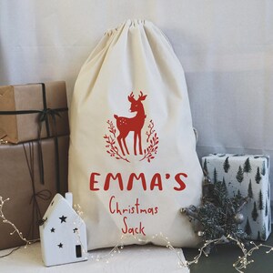 Personalised Christmas Sack, Santa Sack, Christmas Gifts Sack, Personalised Santa Sack, Christmas Eve Bag, Santa Sack with Name