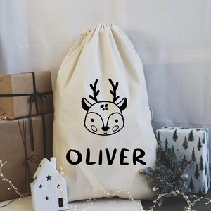 Santa Sack with Name, Personalised Christmas Sack, Santa Sack, Christmas Gifts Sack, Personalised Santa Sack, Christmas Eve Bag