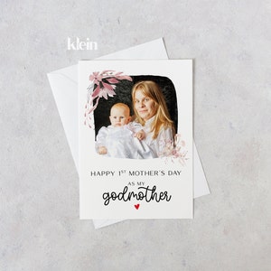 Cartão de Dia das Mães para Madrinha, Feliz 1º Dia das Mães como minha Madrinha, Para Madrinha