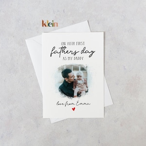 Tarjeta personalizada del Día del Padre para papá, En su primera tarjeta del Día del Padre, Tarjeta para papá del bebé, Tarjeta para mi papá
