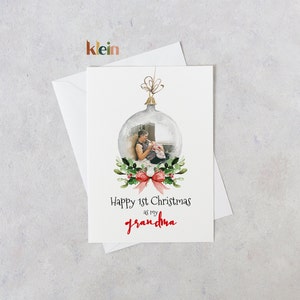 Joyeux 1er Noël en tant que grand-mère, 1ère carte de Noël, Carte de Noël grand-mère, Joyeux premier Noël en tant que grand-mère, Carte de Noël grand-mère
