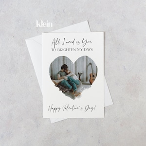 Valentines Day Card for Him, Husband Valentines Card, Romantic Card for Boyfriend, All I need is You Card