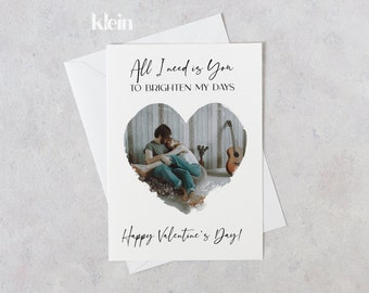 Gepersonaliseerde valentijnskaart met foto voor hem