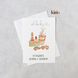 Tarjeta de bebé Oh, Tarjeta de felicitación personalizada para nuevos padres, Tarjeta personalizada de nuevos padres, Tarjeta de nuevos padres, Tarjeta de recién nacido