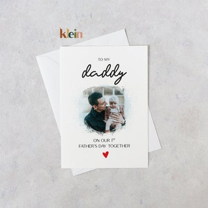 Tarjeta personalizada del Día del Padre para papá, Feliz 1er Día del Padre Papá, Tarjeta para papá del bebé, Tarjeta para mi papá
