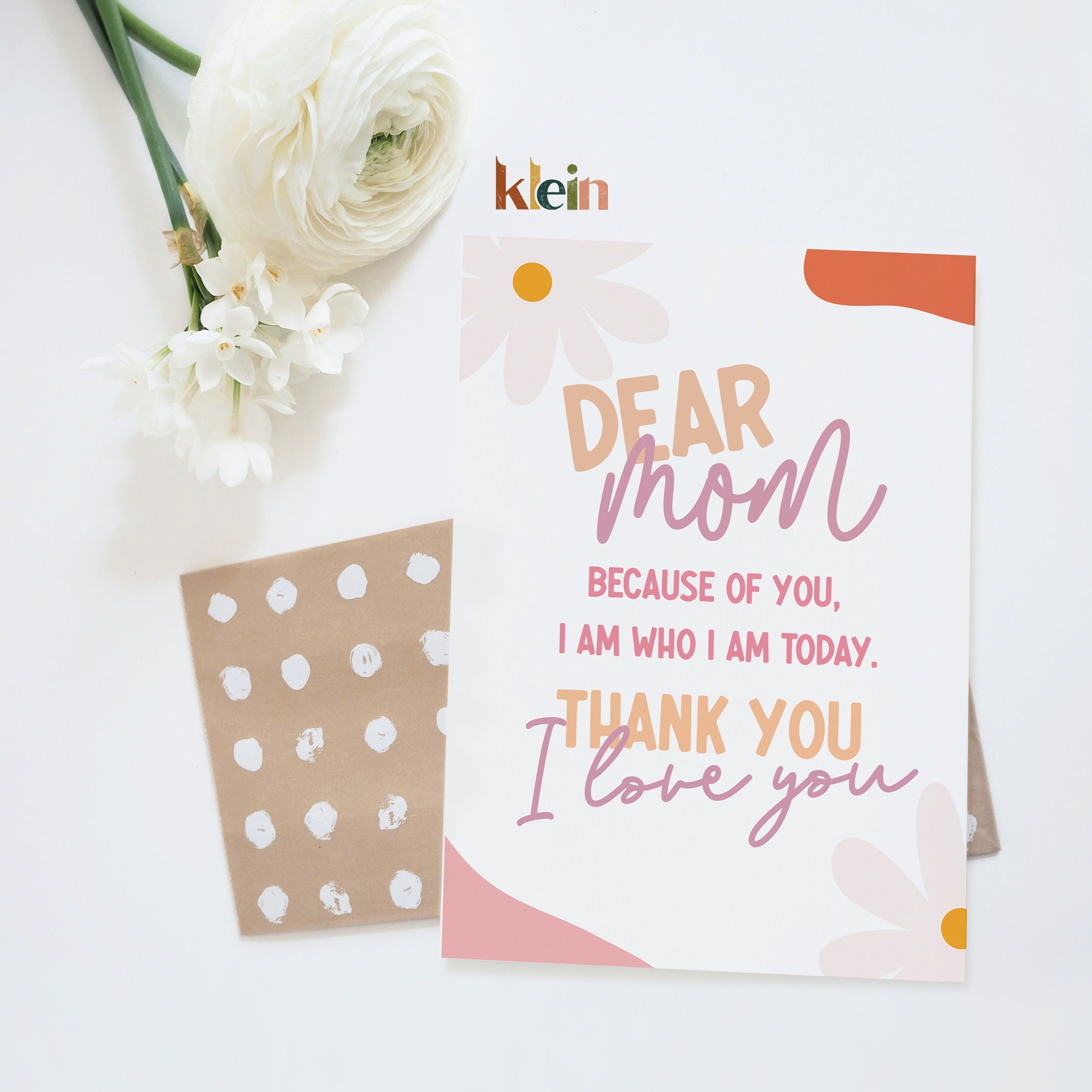 Thank You Mom Card Etsy