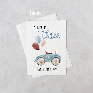 Karte zum 3. Geburtstag, Geburtstagskarte Junge, Geburtstagskarte, Geburtstagskarte