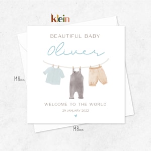 Nouvelle carte bébé personnalisée, Bienvenue dans le monde, Beau bébé, Cadeau bébé garçon, Carte de vœux personnalisée, Carte de félicitations