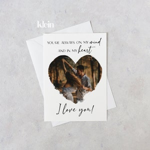 Valentines Day Card, You&#39;re always on my mind, Romantic Card for husband, Romantic Valentines Day Card, I love you card