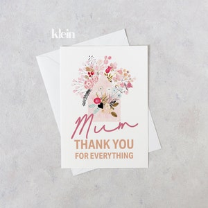 Mama Dankeskarte, Karte für Mama, Danke Mama, Ich liebe dich Mama, Muttertagskarte, An meine Mama