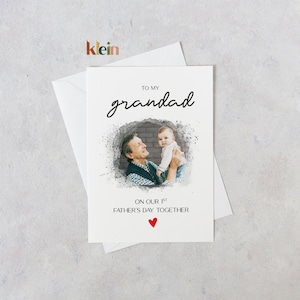 Opa Vaderdagkaart, gepersonaliseerde kaart voor opa, kaart voor opa van baby, 1e vaderdag opa