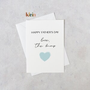 Father&#39;s day card from the bump with blue heart, Happy father&#39;s day from the BUMP card, Blue heart card for father&#39;s day