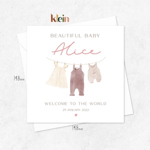 Nouvelle carte bébé personnalisée, Bienvenue dans le monde, Beau bébé, Cadeau bébé fille, Carte de vœux personnalisée, Carte de félicitations