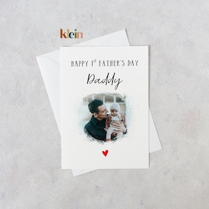 Tarjeta personalizada del Día del Padre para papá, Feliz 1er Día del Padre Papá, Tarjeta para papá del bebé