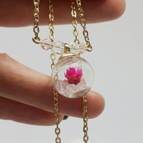 Glass Globe Necklace Etsy UK