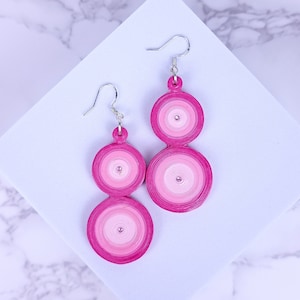 Orecchini Quilled unici,Gioielli di carta fatti a mano,Regalo di anniversario di compleanno,Regalo premuroso,Regalo fatto a mano per lei,Regalo di laurea