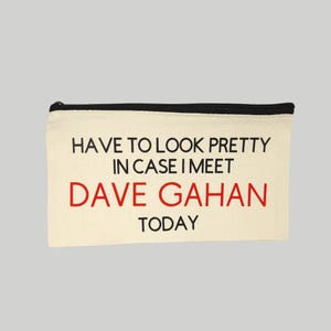 Neceser de Dave Gahan: regalo para fans devotos, neceser inspirado en el cantante, hecho a mano en el Reino Unido.