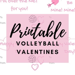 Ausdruckbare Volleyball Valentines - Valentinstag