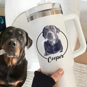 Custom Dog Photo Tumbler, Personalized Mother&#39;s Day Gifts for Dog Mom, Custom Photo Mug, Family Memories, Gift for Grandma, Father&#39;s Day