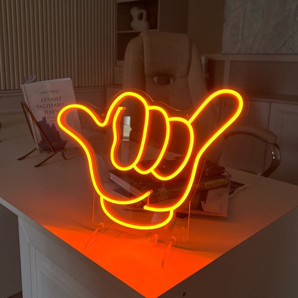 Good Vibes Shaka Neon Sign - Etsy
