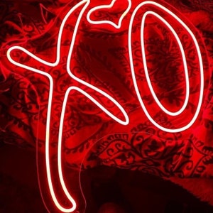 XO Neon Sign With Heart Aesthetic Bedroom Neon Sign Club Wall Hanging Decor Custom Wedding Home Party Decor Personalized Xoxo Neon Light Etsy
