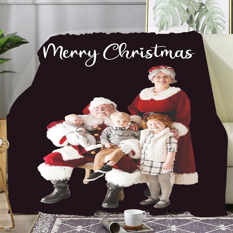 Family Photo Blanket, Photo Collage Blanket, Home Decor, Gift From