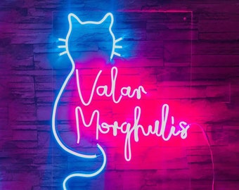 Custom Cat Silhouette Neon Sign, Pet Name LED Light Wall Decor, Personalized Home Bedroom Decor, Bar Neon Sign, Dog Mum Dad Puppy Gifts