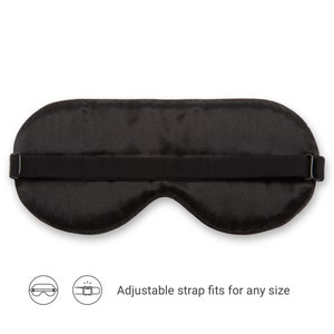 Organic 19MM Mulberry Silk Sleep Mask, Non-toxic Dyes. Super Soft, Organic, Lightweight, Adjustable Strap Fits for Any Sleep Position image 4