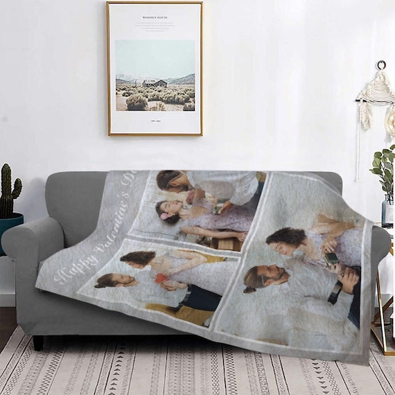 Personalized Photo Collage Blanket With Custom Text Family & Etsy