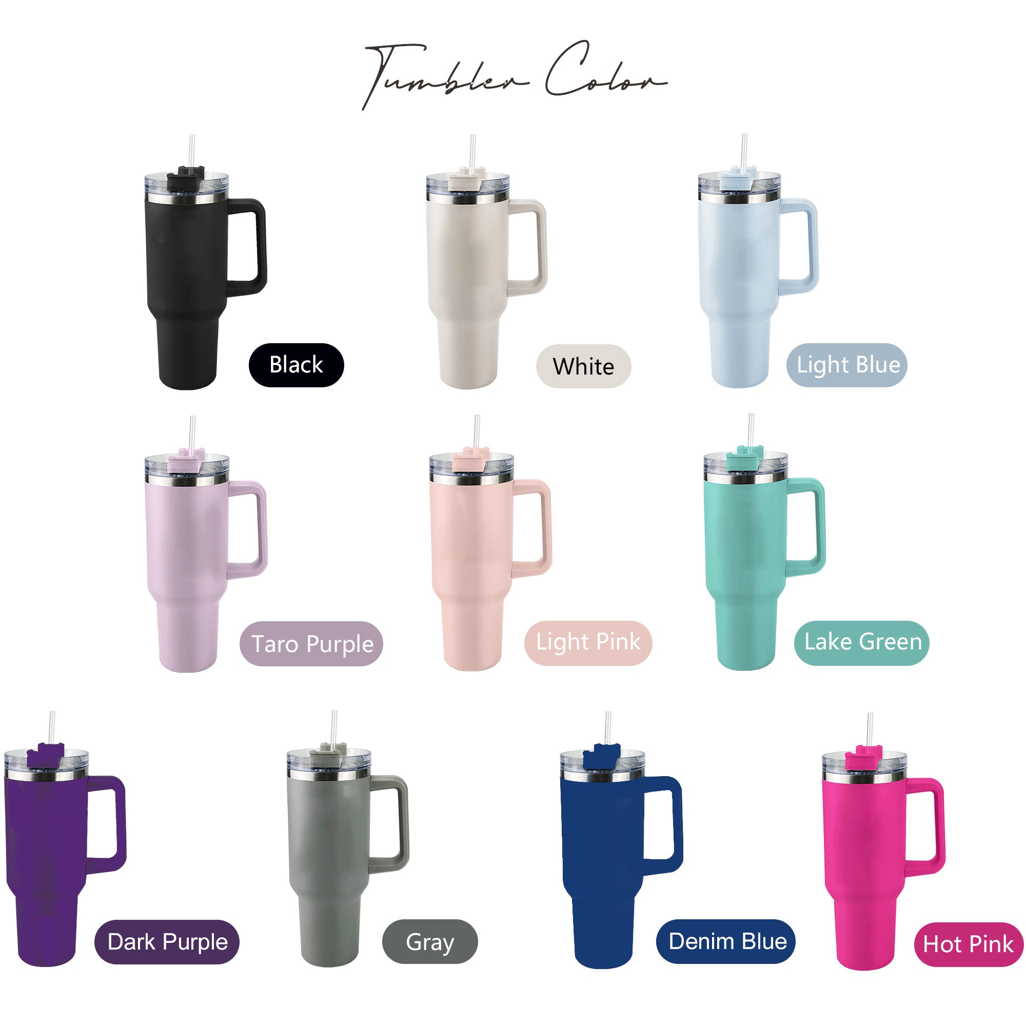 Personalized Mother's Day Tumbler - 40oz Insulated Custom Cup with Straw, Perfect Gift for Grandma and Family Memories