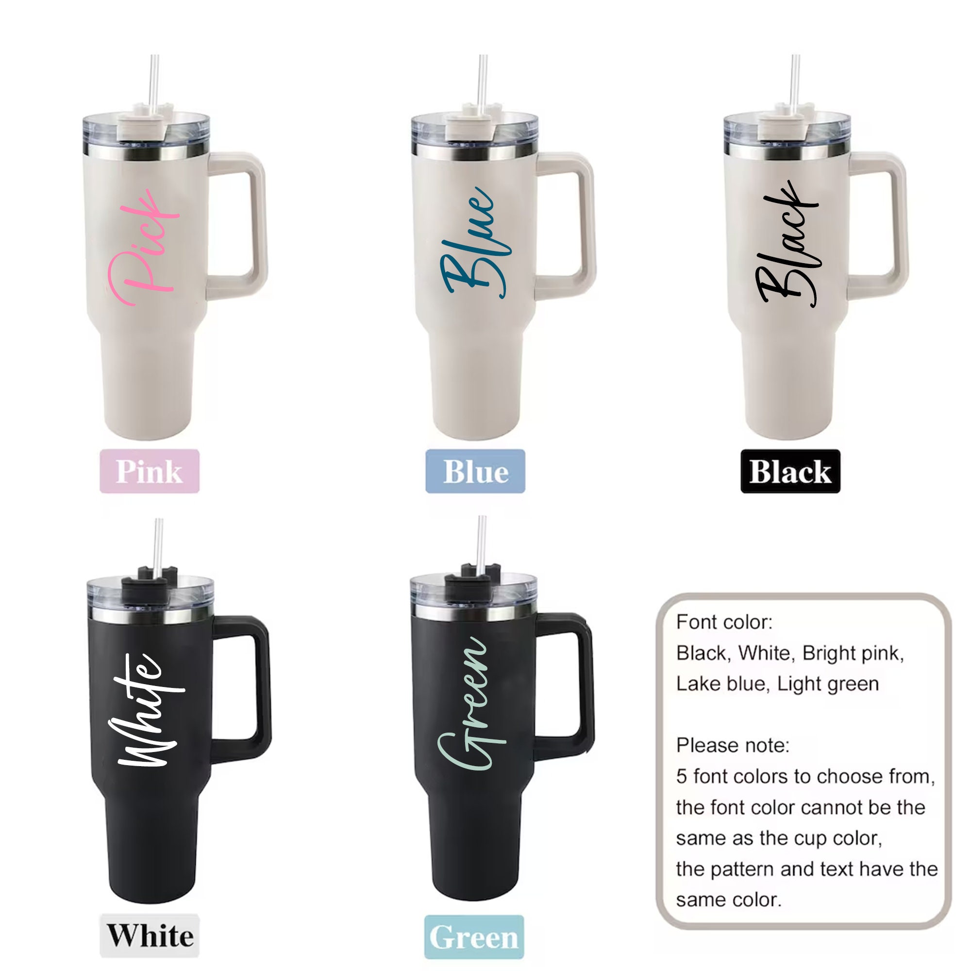 Personalized 40oz Tumbler for Mother’s Day & Grandma | Custom Floral Cup with Straw