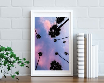 8x10 PALM TREE SUNSET Photography (Digital Download)