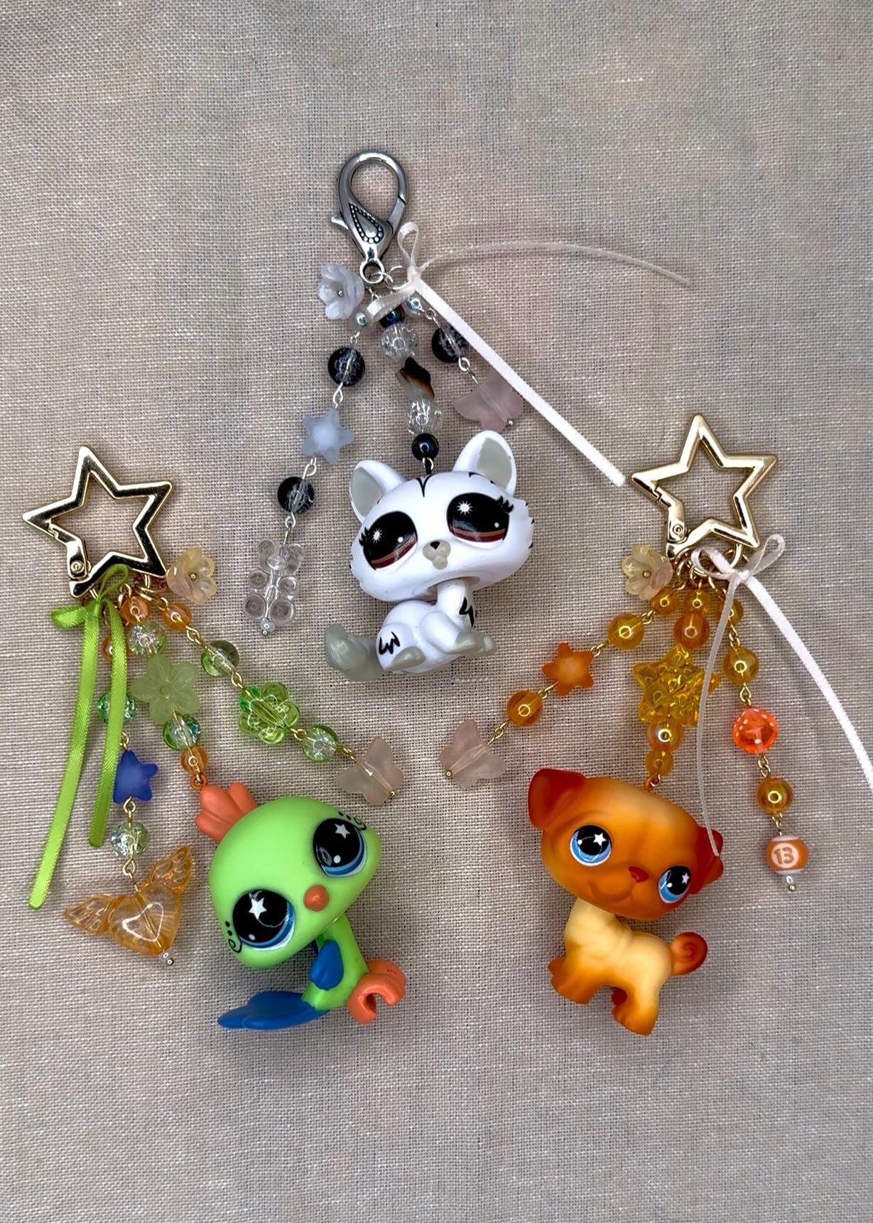 Custom LPS Keychain || Repurposed Littlest Pet Shop Bag Charm/phone ...