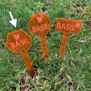 Custom Acrylic GARDEN MARKERS Plant Stakes - Herb Marker - Plant Markers - Plant Labels - Garden Signs - Plant Sticks - Plant Labels