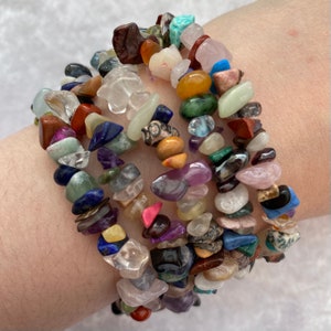 Mixed Crystal Chipstone Bracelets