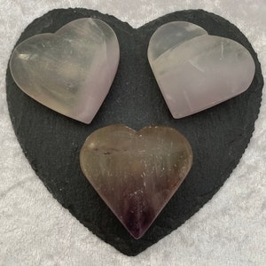 Purple Fluorite hearts
