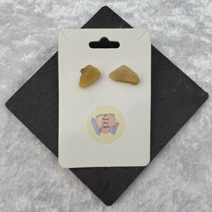 Yellow Aventurine stud earrings
