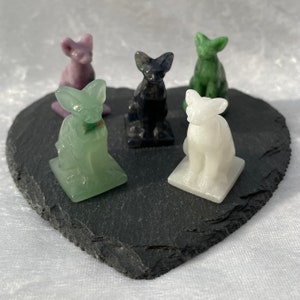 Crystal Bastet Egyptian Cat Carvings