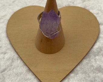 Roher Amethyst Ring