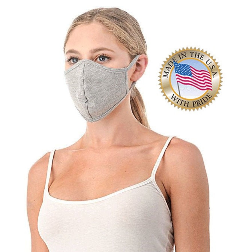 3Pcs/Pack Organic Cotton Unisex Face Masks Made in USA Etsy