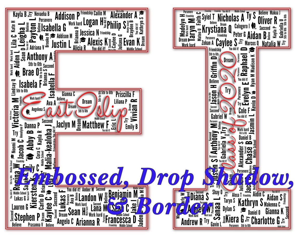 Word Art EXTRAS Special Effects Customization Addon to ANY Order Etsy