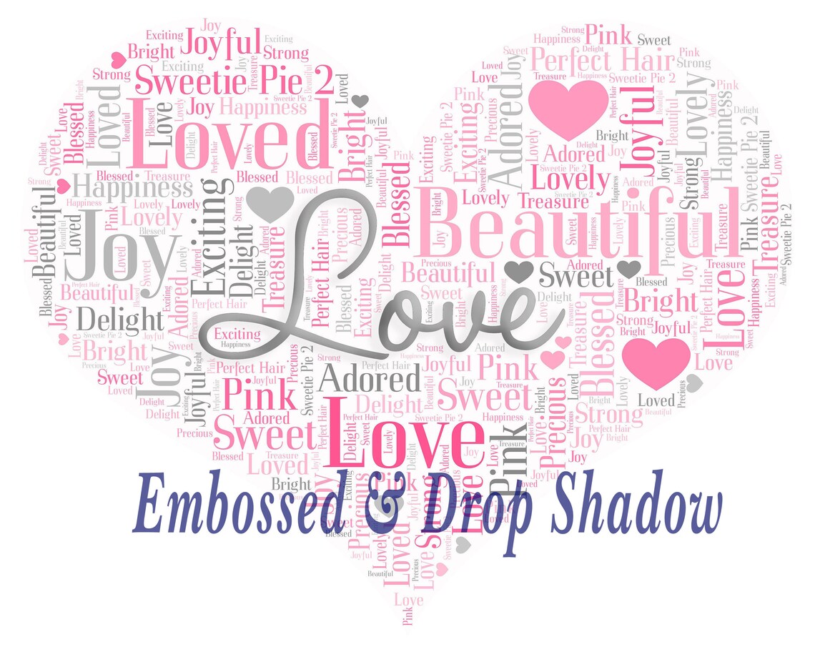 Word Art EXTRAS Special Effects Customization Addon to ANY Order Etsy