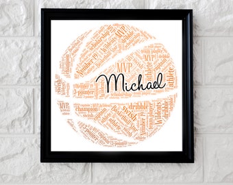 Personalized Word Art - Basketball Player - Gift - Athlete - Basketball - Digital Download Prints - Printable